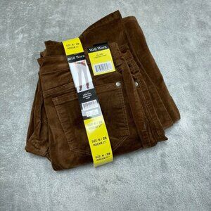 Well Worn Womens High Rise Corduroy Pants Size 6/28 Brown  NWT 6573